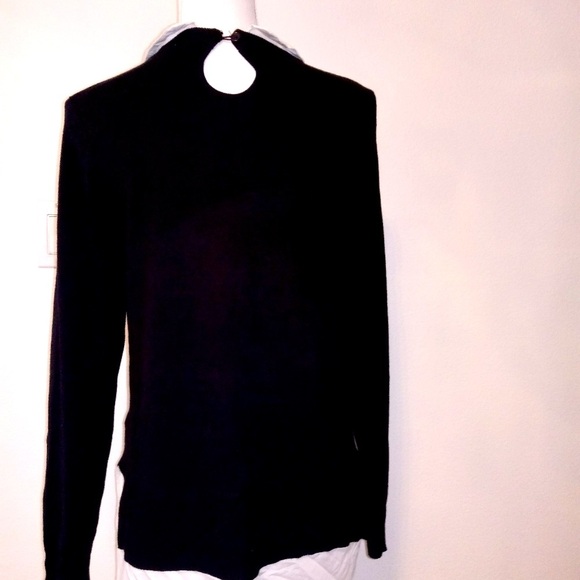 Black Sweater with Embellished Collar - Picture 2 of 5